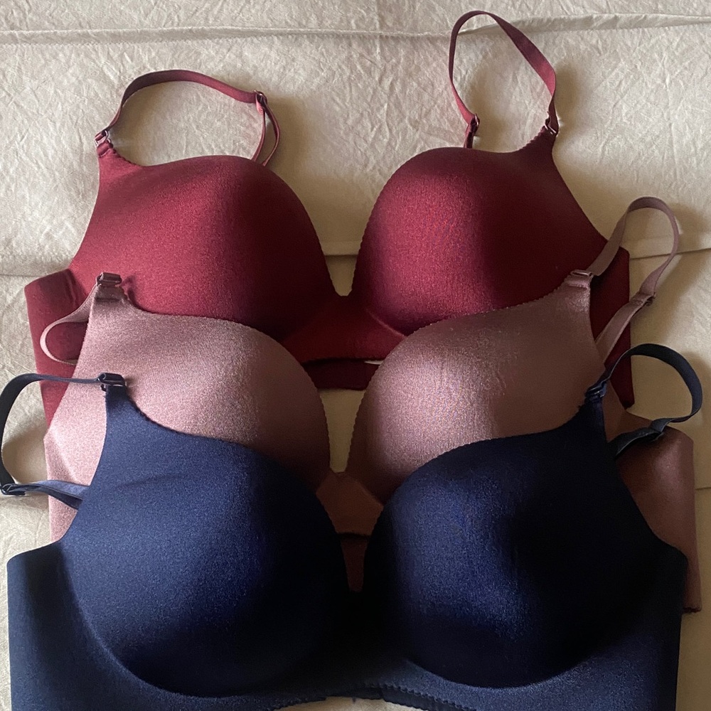 Sophie B. Women's Bra Set - Burgundy, Mauve, Navy